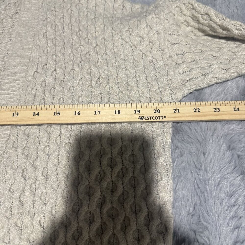Universal Thread Womens S Cable Knit Cardigan Sweater Open Long Sleeve Beige - Picture 8 of 10